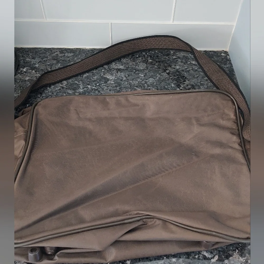Atlantic Carry On Luggage Travel Bag Laptop Briefcase Brown Softside Compartment